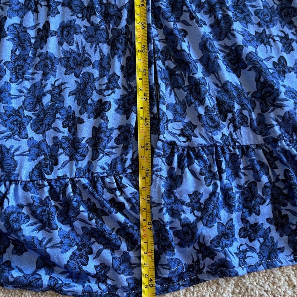 Whistles Women Blue Floral midi dress long sleeves size US8 NWT - Picture 15 of 16
